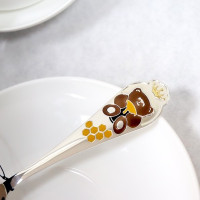 Серебряная ложечка "Мишутка" с гравировкой